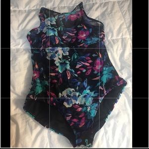 One piece tropical bathing suit